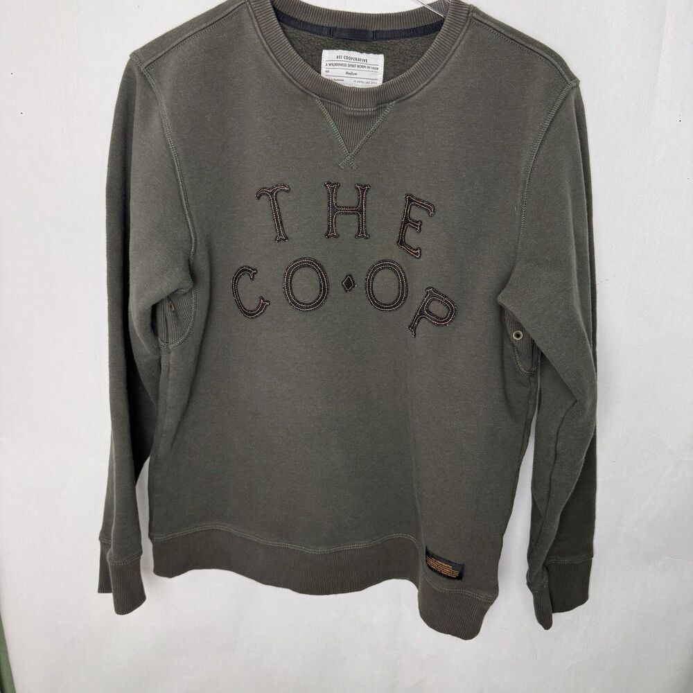 Rei Co Op Crewneck Sweatshirt Mens Small Green Outdoor Hiking
